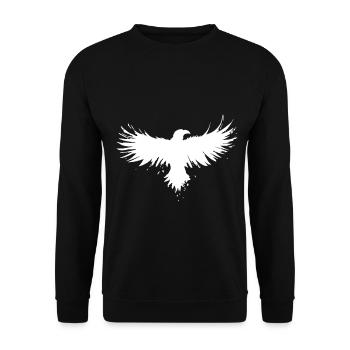 Oiseau corbeau aigle oiseau corbeau - Sweat-shirt Unisexe - noir - Devant - Alina (178cm) & Michal (187cm)