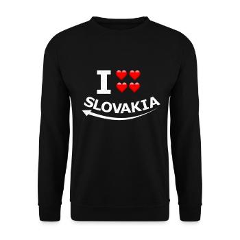 Slowakei - Unisex Pullover - Schwarz - Vorne - Alina (178cm) & Michal (187cm)