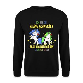 Petite sœur Pas de Fille Fille - Sweat-shirt Unisexe - noir - Devant - Alina (178cm) & Michal (187cm)
