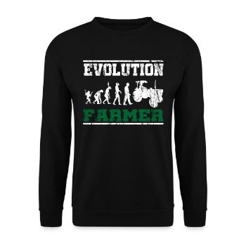 Traktor Landwirt Evolution - Unisex Pullover - Schwarz - Vorne - Alina (178cm) & Michal (187cm)