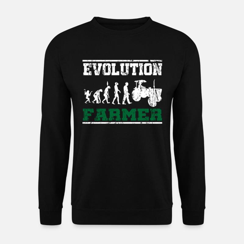 Traktor Landwirt Evolution - Unisex Pullover - Schwarz