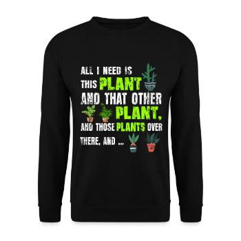 Pflanzen Liebhaber - Unisex Pullover - Schwarz - Vorne - Alina (178cm) & Michal (187cm)
