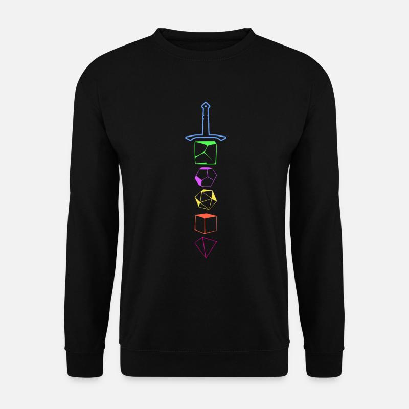 Tabletop Würfel Schwert - Unisex Pullover - Schwarz