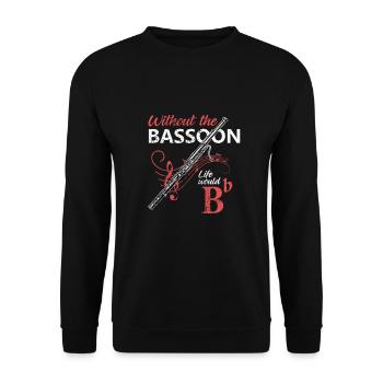 Fagott Musikinstrument Musik Musiker Geschenk - Unisex Pullover - Schwarz - Vorne - Alina (178cm) & Michal (187cm)