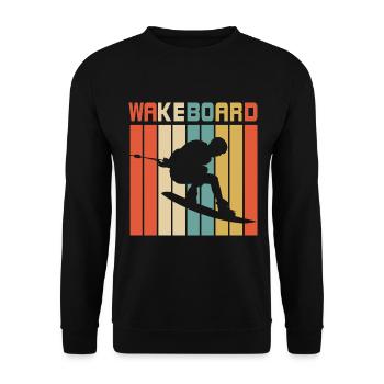 Wakeboarding rétro - Sweat-shirt Unisexe - noir - Devant - Alina (178cm) & Michal (187cm)