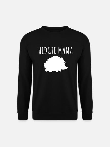 Hedgie Mama Igel Süß Tierliebe Niedlich Wildtier - Unisex Pullover - Schwarz