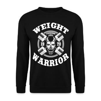 Strongman Bodybuilding Poids Guerrier - Sweat-shirt Unisexe - noir - Devant - Alina (178cm) & Michal (187cm)