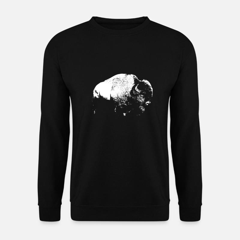 Bison Büffel - Sweat-shirt Unisexe - noir