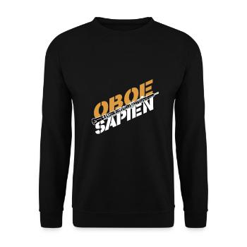 Oboe musical instrument musician gift - Unisex Sweatshirt - black - Front - Alina (178cm) & Michal (187cm)