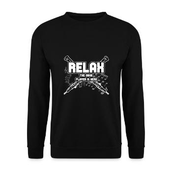 Oboe musical instrument musician gift - Unisex Sweatshirt - black - Front - Alina (178cm) & Michal (187cm)
