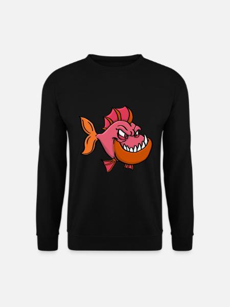 Piranha Raubfisch - Unisex Pullover - Schwarz