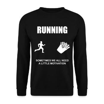 Course courses cadeaux - Sweat-shirt Unisexe - noir - Devant - Alina (178cm) & Michal (187cm)