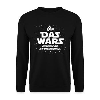 Das Wars Joda Ehe Junggesellenabschied Bräutigam - Unisex Pullover - Schwarz - Vorne - Alina (178cm) & Michal (187cm)