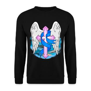 Croix Croix symboles Église Dieu Jésus religion - Sweat-shirt Unisexe - noir - Devant - Alina (178cm) & Michal (187cm)