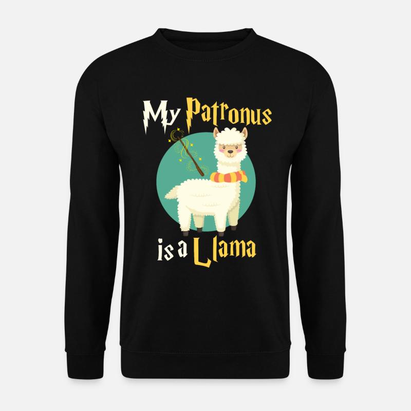 Lama Tier - Unisex Pullover - Schwarz