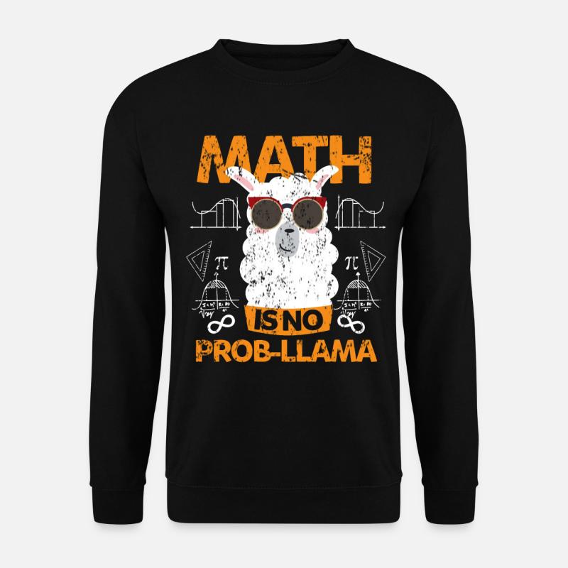 Lama Schule Mathe - Unisex Sweatshirt - black