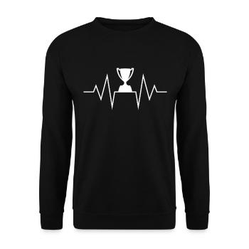 Champion Herzschlag Handball Weltmeister Fussball - Unisex Pullover - Schwarz - Vorne - Alina (178cm) & Michal (187cm)
