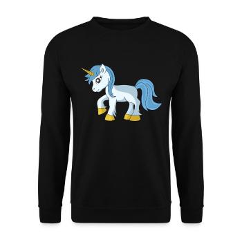 Einhorn - Unisex Pullover - Schwarz - Vorne - Alina (178cm) & Michal (187cm)