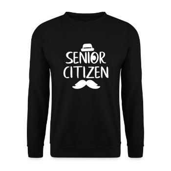 Senioren TShirt Geschenk Senioren - Unisex Pullover - Schwarz - Vorne - Alina (178cm) & Michal (187cm)