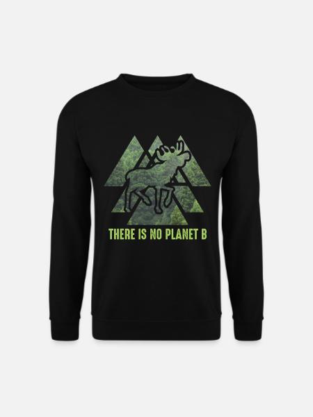 Es gibt keinen Planeten B - NO PLANET B Hirsch - Unisex Pullover - Schwarz