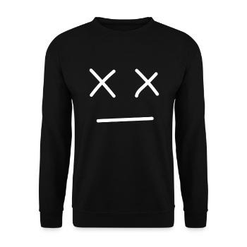 Dead Smile Dead Smile Dead Smile Emoticon Icon - Unisex Sweatshirt - black - Front - Alina (178cm) & Michal (187cm)