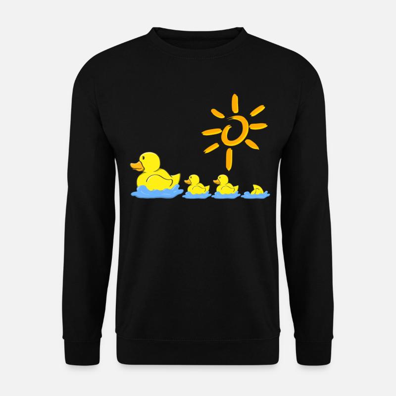 Entenfamilie Gummienten Badeente - Unisex Pullover - Schwarz