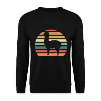Alpaka - Unisex Pullover - Schwarz - Vorne - Alina (178cm) & Michal (187cm)