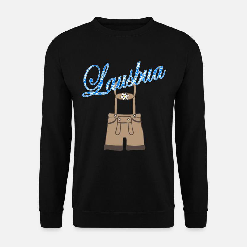 Lausbua avec lederhosen - Sweat-shirt Unisexe - noir