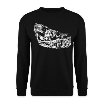 City crane mobile crane crane - Unisex Sweatshirt - black - Front - Alina (178cm) & Michal (187cm)