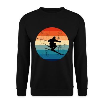 Ski Freestyle Freeride Slopestyle Winter Sports - Unisex Sweatshirt - black - Front - Alina (178cm) & Michal (187cm)