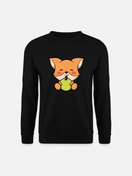 Cute Fox Mignon Renard Renard Graphique - Sweat-shirt Unisexe - noir