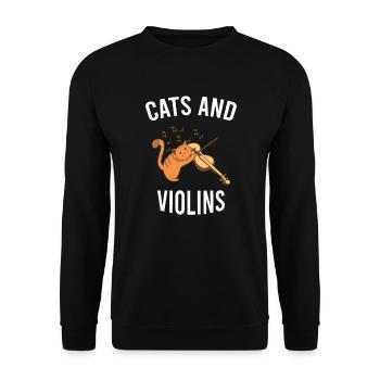 Cats And Violins Cats And Violins Cats Violin - Unisex Sweatshirt - black - Front - Alina (178cm) & Michal (187cm)