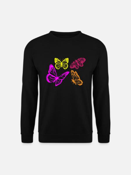 Papillons papillons - Sweat-shirt Unisexe - noir