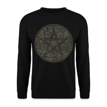 Sorcières Wicca Les symboles de Pentecôte occultes - Sweat-shirt Unisexe - noir - Devant - Alina (178cm) & Michal (187cm)