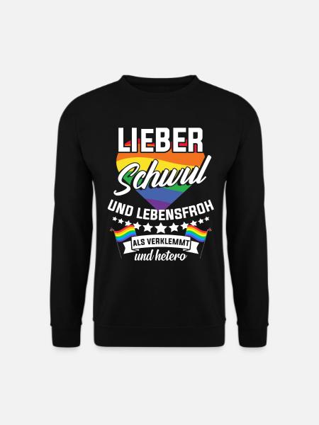 Schwul Lustiger Spruch Geschenk - Unisex Pullover - Schwarz