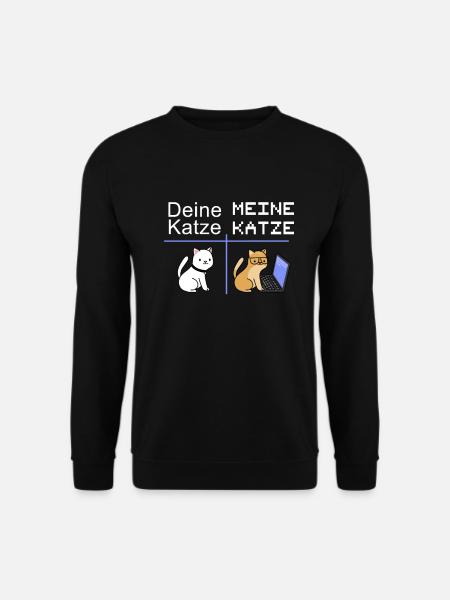 Nerd Informatiker mit Katze Geschenk IT Katzen - Unisex Pullover - Schwarz