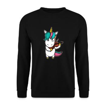 Violin player Violin teacher Gift idea - Unisex Sweatshirt - black - Front - Alina (178cm) & Michal (187cm)