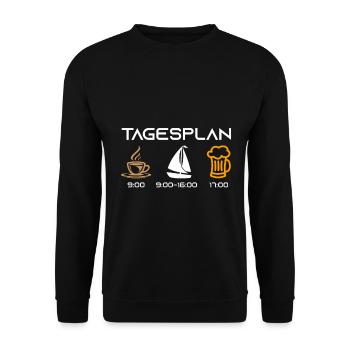 Café Plan du jour Café Voile Bière - Sweat-shirt Unisexe - noir - Devant - Alina (178cm) & Michal (187cm)