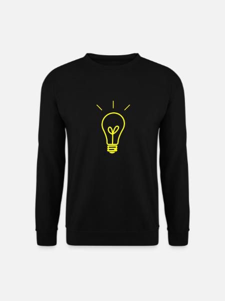 Glühbirne Erleuchtung Elektriker Elektrizität - Unisex Pullover - Schwarz