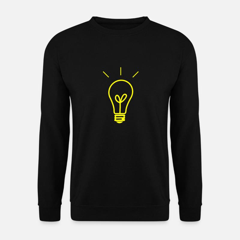 Glühbirne Erleuchtung Elektriker Elektrizität - Unisex Pullover - Schwarz