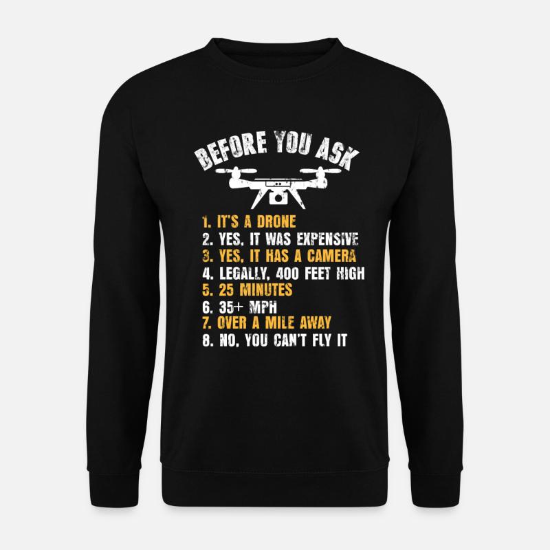 Drone question - Unisex Sweatshirt - black