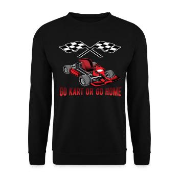 Go Kart Go Kart Go Kart Go Go Karting Kart Driving - Unisex Sweatshirt - black - Front - Alina (178cm) & Michal (187cm)