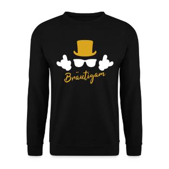 Bräutigam JGA Junggesellenabschied - Unisex Pullover - Schwarz - Vorne - Alina (178cm) & Michal (187cm)
