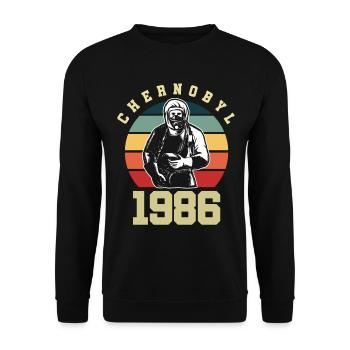 Protection de l'environnement de la centrale nucléaire de Tchernobyl - Sweat-shirt Unisexe - noir - Devant - Alina (178cm) & Michal (187cm)