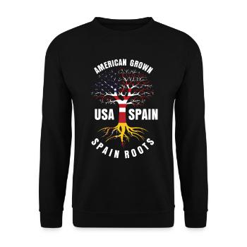 Spain America - Unisex Sweatshirt - black - Front - Alina (178cm) & Michal (187cm)