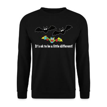 Son ok pour être un peu différent bat autisme - Sweat-shirt Unisexe - noir - Devant - Alina (178cm) & Michal (187cm)