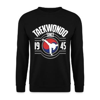 Taekwondo MMA Since 1945 Korea - Unisex Sweatshirt - black - Front - Alina (178cm) & Michal (187cm)