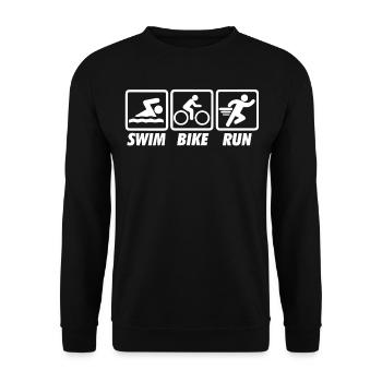 TRIATHLON - Unisex Sweatshirt - black - Front - Alina (178cm) & Michal (187cm)