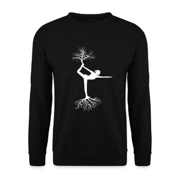 yoga - Sweat-shirt Unisexe - noir - Devant - Alina (178cm) & Michal (187cm)