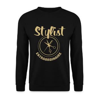 Salon de coiffure Salon de coiffure Salon de coiffure Coiffure Coiffure - Sweat-shirt Unisexe - noir - Devant - Alina (178cm) & Michal (187cm)